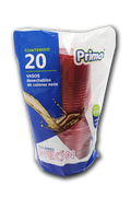 Vaso neón rojo 16 20 Pzas