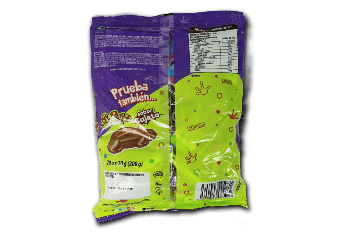 Sapito de chocolate y cacahuate