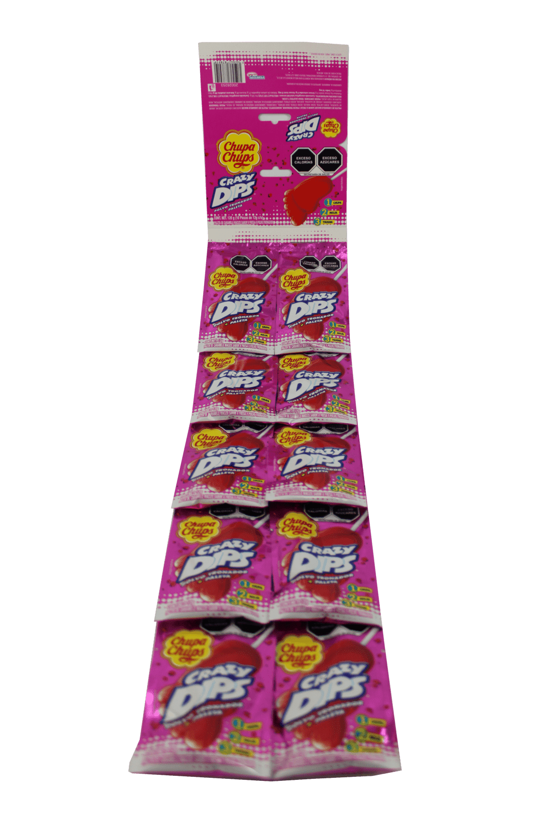 Paletas Crazy Dips tira sabor fresa