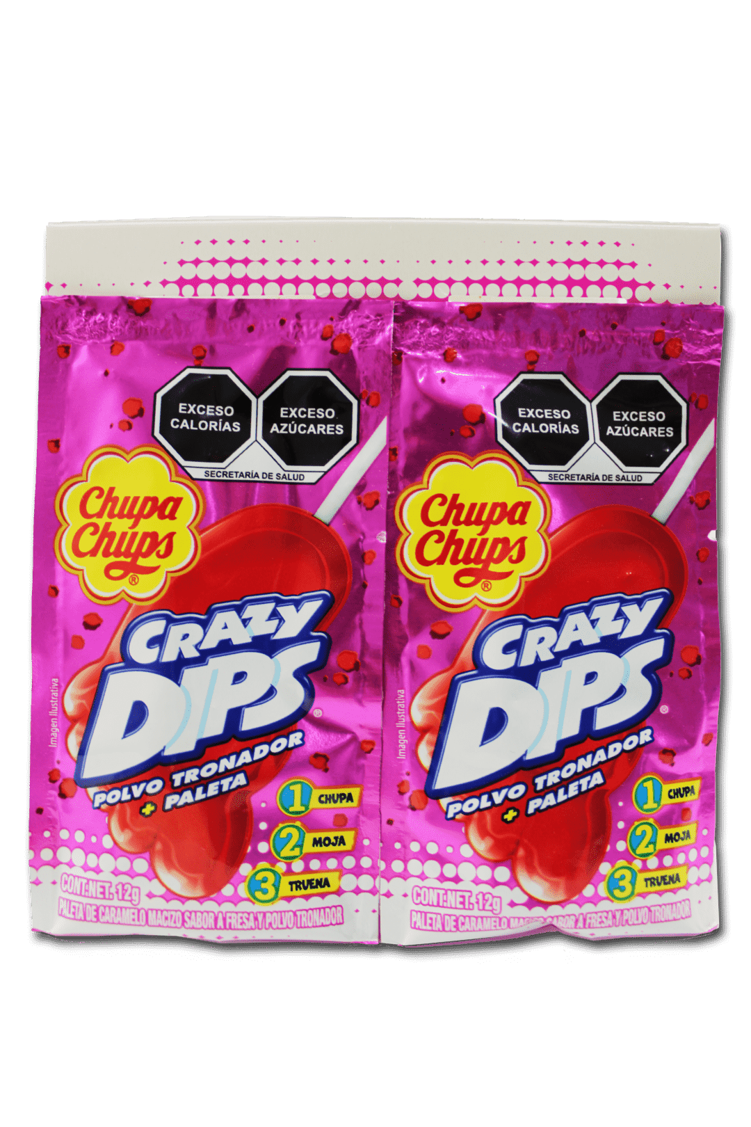 Paletas Crazy Dips tira sabor fresa