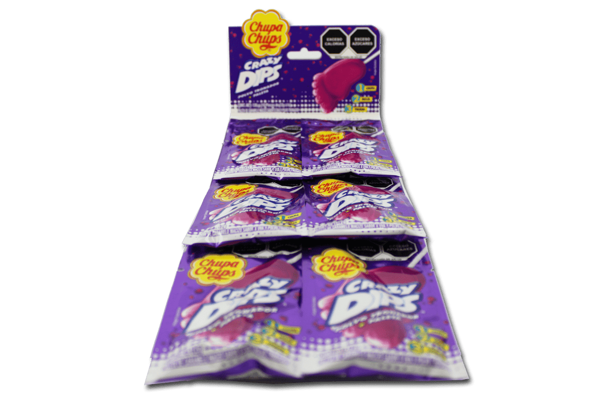 Paletas Crazy Dips tira sabor uva