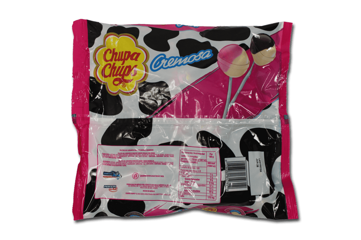 Paleta Chupa Chups Fresas con crema y Chocovainilla