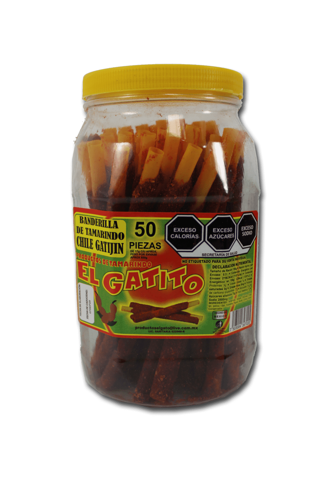 Banderillas de tamarindo azucaradas con tajin Grande