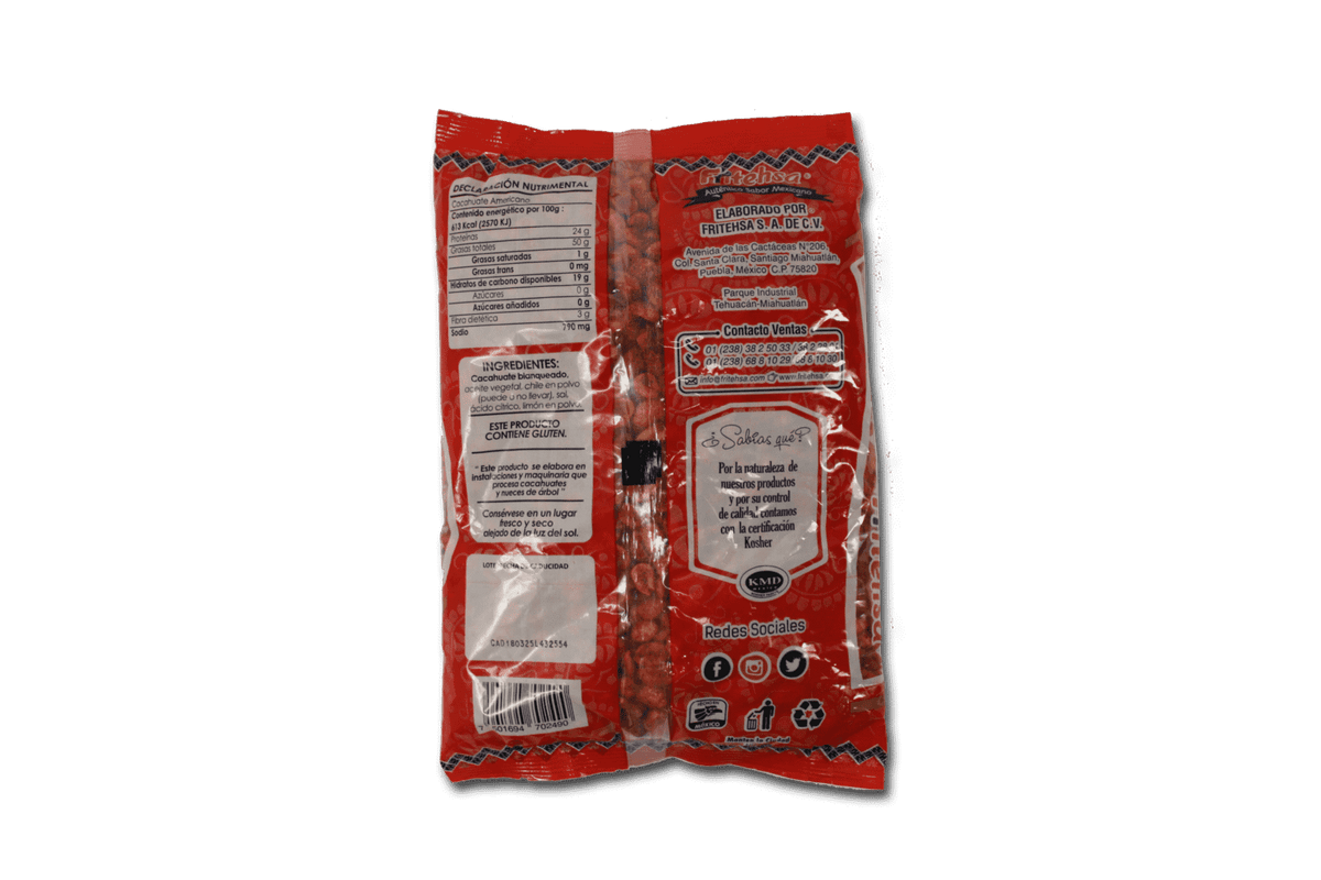 Cacahuate pelado enchilado 800 grs.