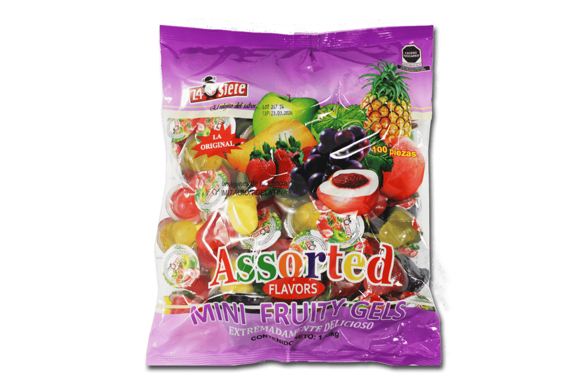 Gelatina mini frutas 100 piezas