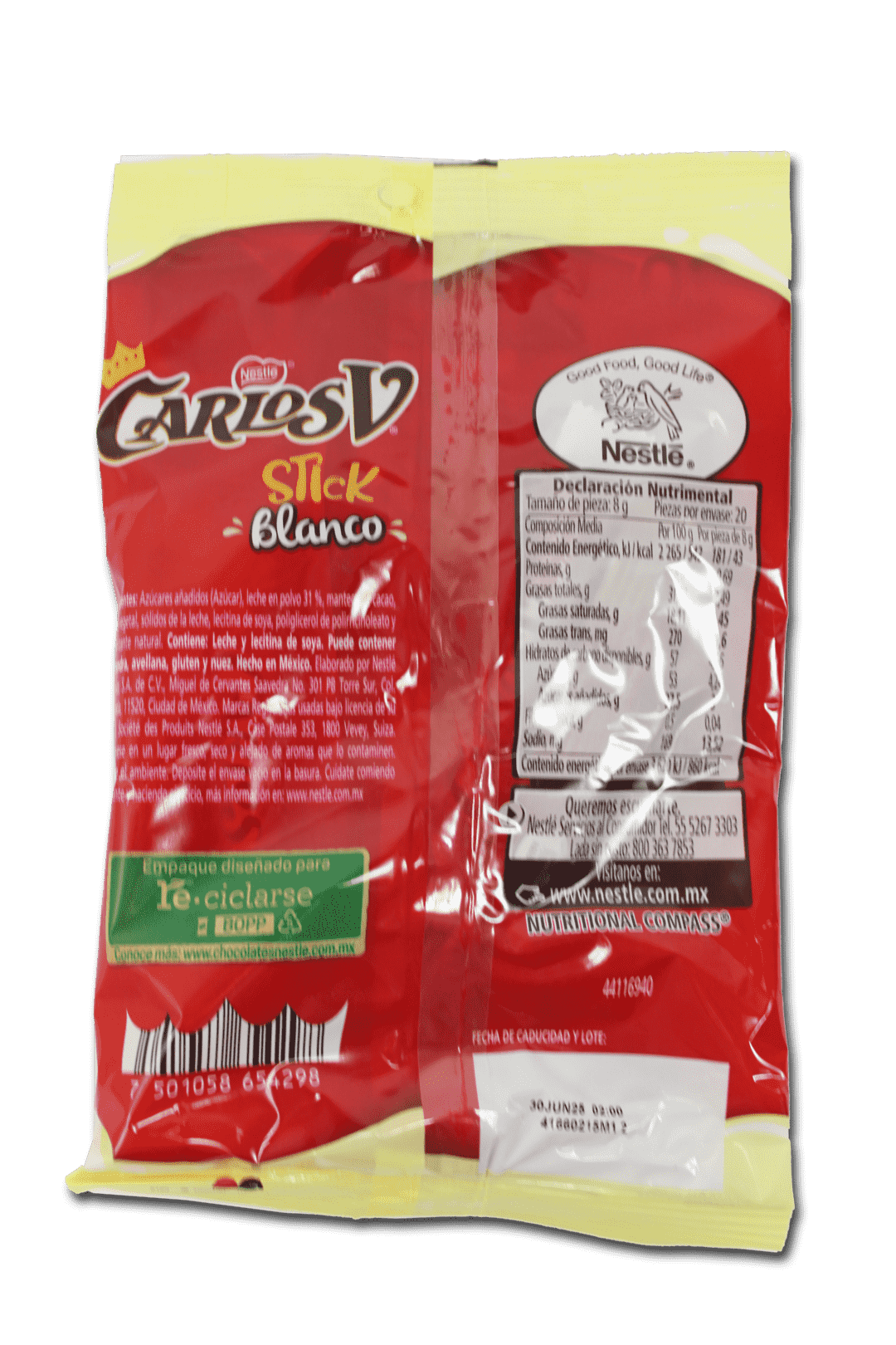 Chocolate Carlos V Blanco Stick