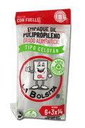 Bolsa celofán (6+3x14) con fuelle